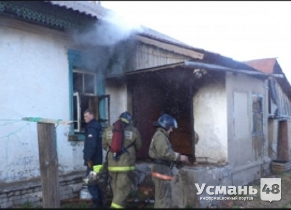В Усманском районе в пожаре погиб мужчина