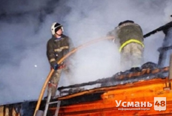 В Усманском районе пожарные тушили баню