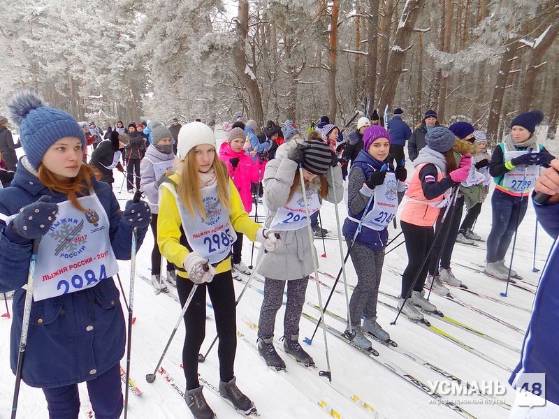 В Усманском районе «Лыжня России 2017» собрала более 200 лыжников