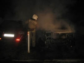 Ночью в Усмани спасатели тушили автомобиль