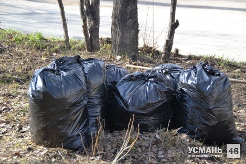 В Усмани во время субботника вывезли 15 тонн мусора