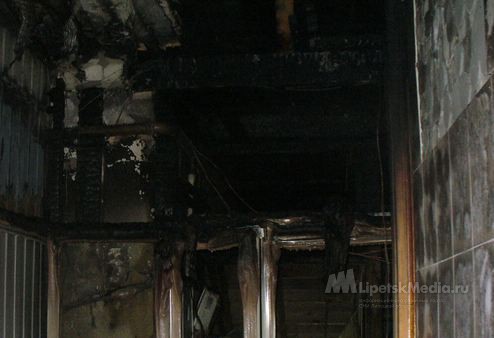 В Усманском районе в пожаре пострадал человек