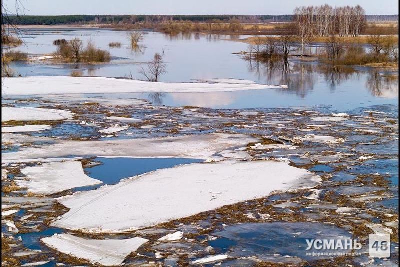 Паводок в Липецкой области ожидается в начале апреля