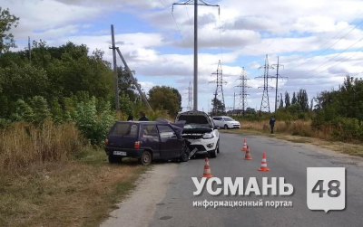Усманском районе в лобовом столкновении пострадал один из водителей