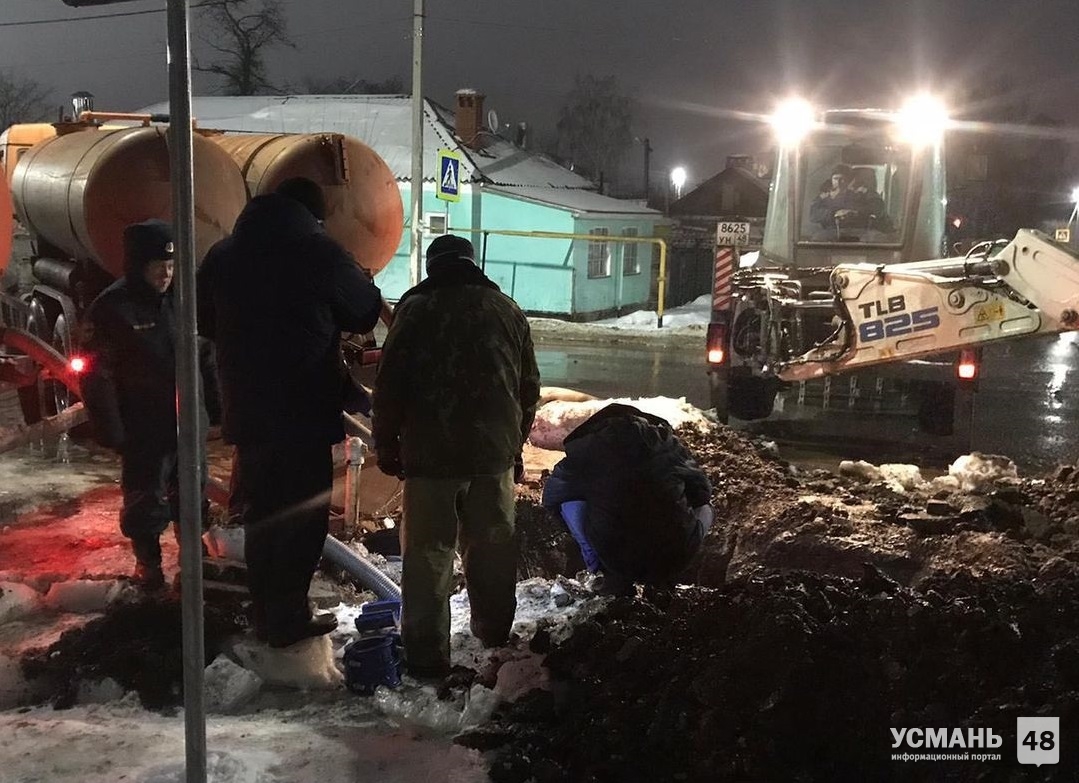 Прокуратура проведет проверку по факту аварии с порывом трубы центрального водопровода в Усмани