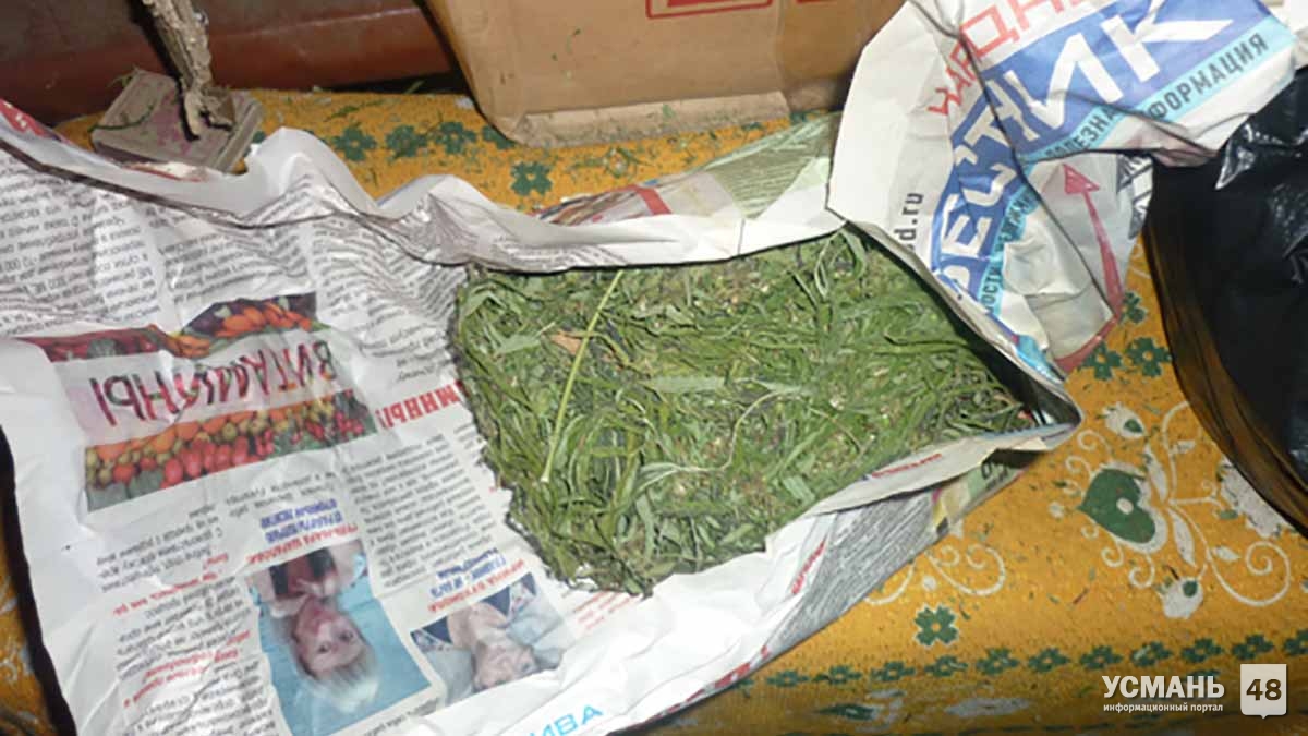 Житель Усманского района обвиняется в незаконном приобретении и хранении без цели сбыта наркотического средства в крупном размере