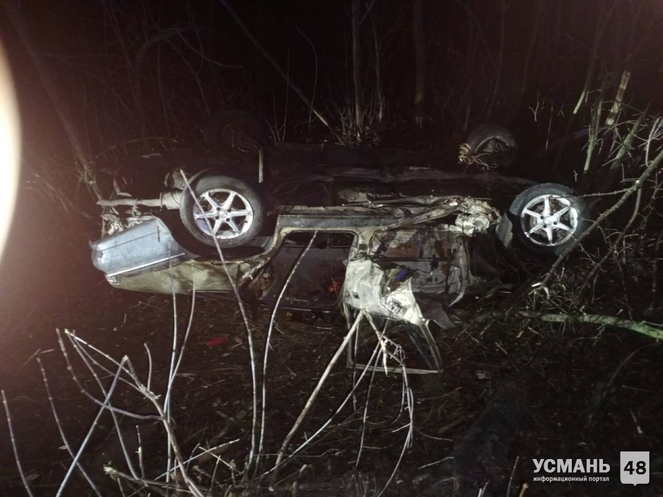 Компания молодёжи разбилась в Усманском районе в новогоднюю ночь