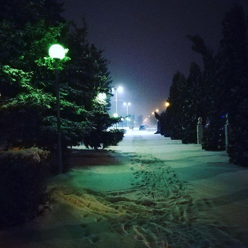 Усмань, ночной снегопад 2018 г.